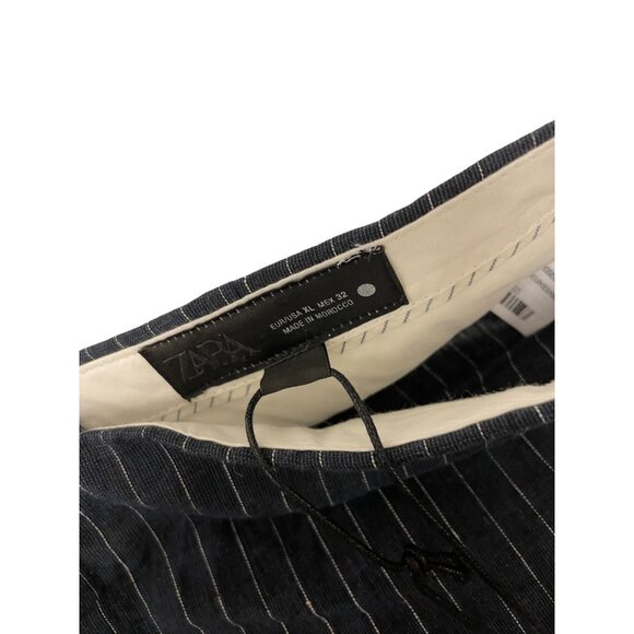 Zara ZW collection Womens Pants XL Striped Balloon Linen Trousers 3564/530 NWT - Picture 4 of 13